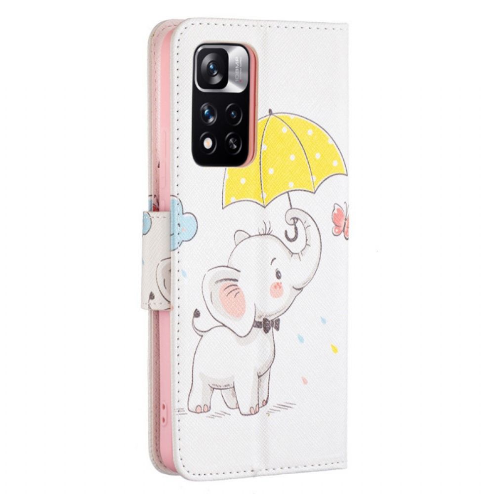 Folio-hoesje voor Xiaomi Redmi Note 11 Pro Plus 5G Babyolifant