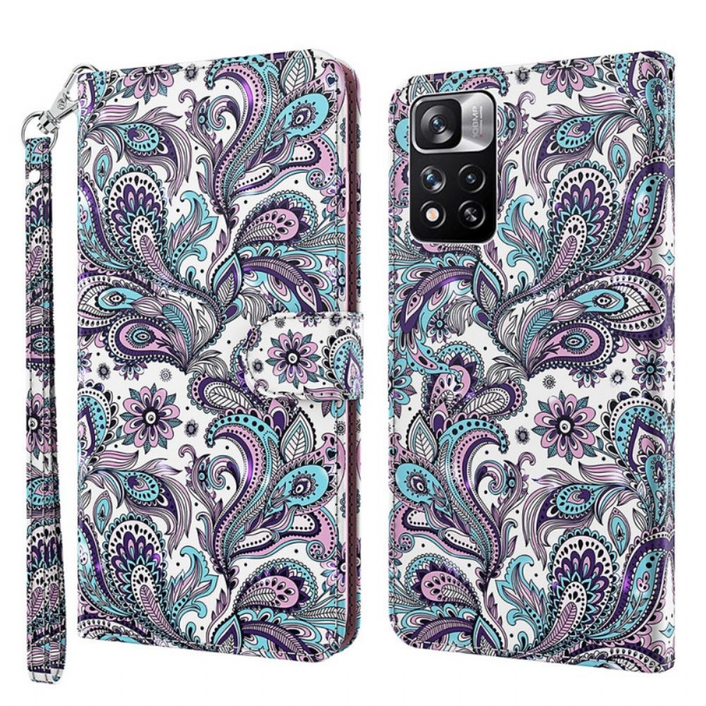 Folio-hoesje voor Xiaomi Redmi Note 11 Pro Plus 5G Bloemen 3d-patronen