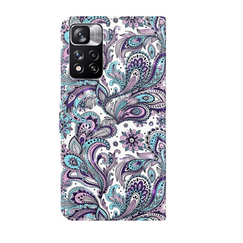 Folio-hoesje voor Xiaomi Redmi Note 11 Pro Plus 5G Bloemen 3d-patronen