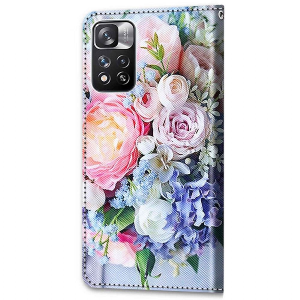 Folio-hoesje voor Xiaomi Redmi Note 11 Pro Plus 5G Bloemenwonder