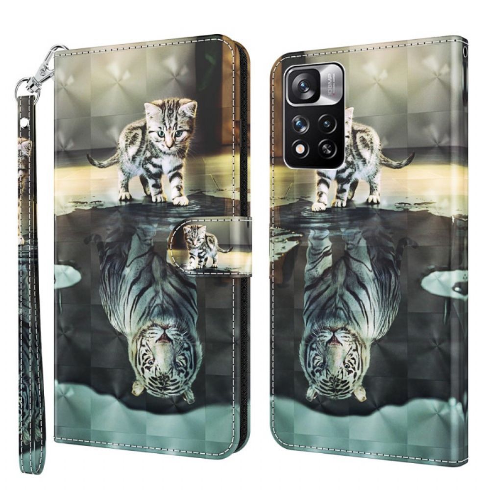 Folio-hoesje voor Xiaomi Redmi Note 11 Pro Plus 5G Ernest De Tijger 3d