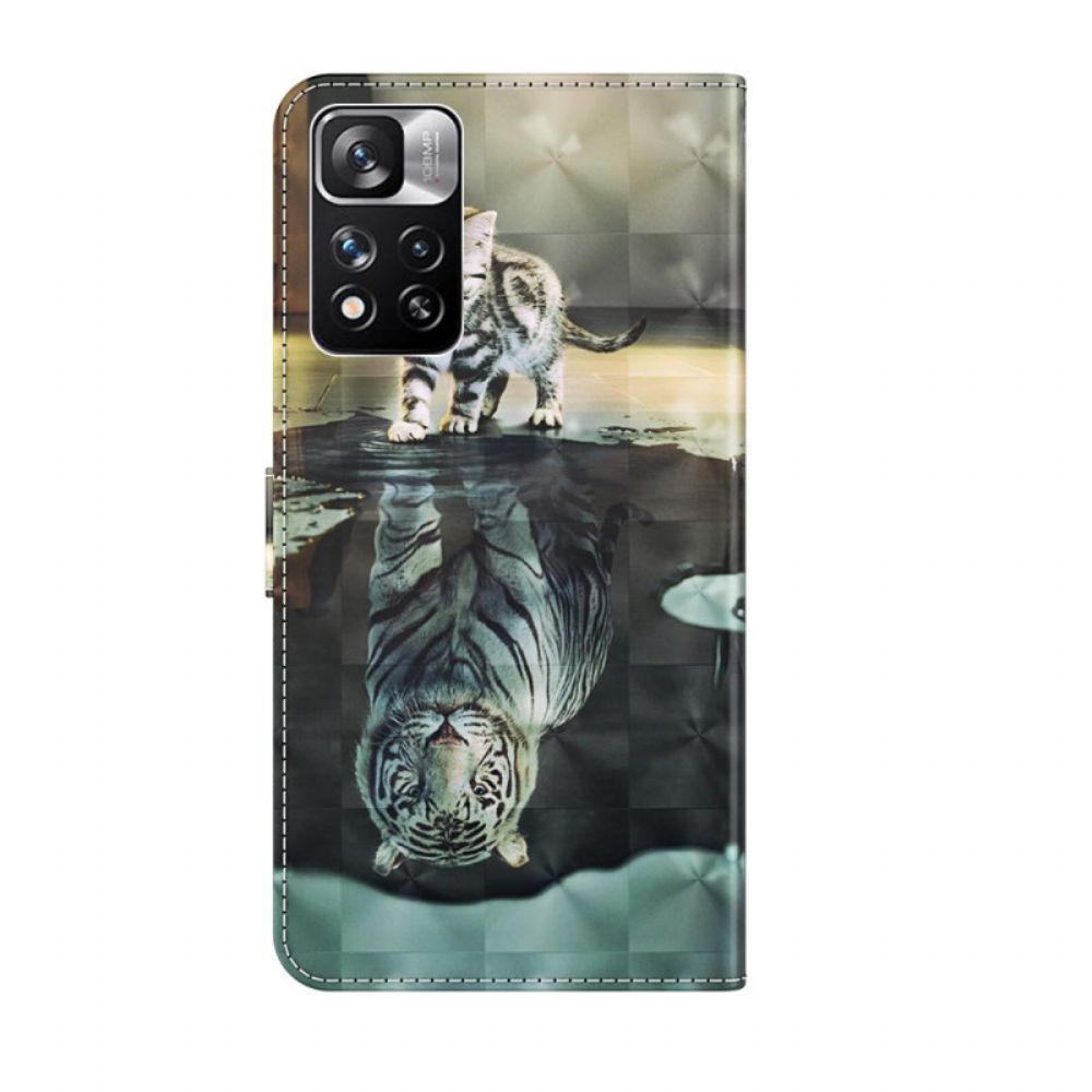 Folio-hoesje voor Xiaomi Redmi Note 11 Pro Plus 5G Ernest De Tijger 3d