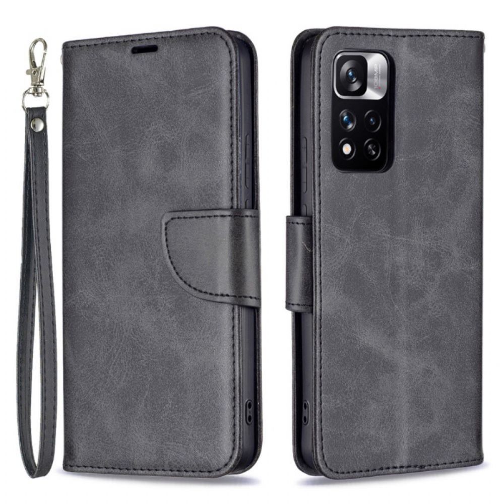 Folio-hoesje voor Xiaomi Redmi Note 11 Pro Plus 5G Gladde Schuine Sluiting