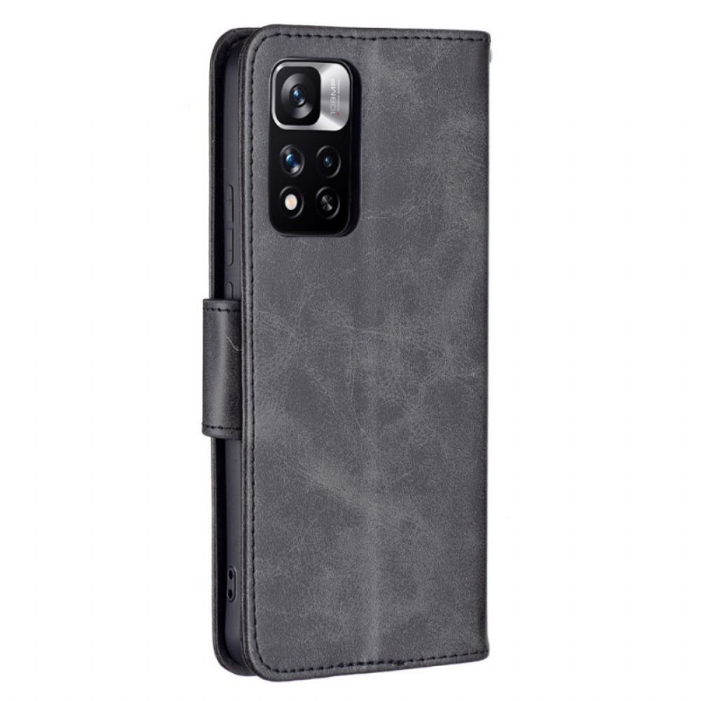 Folio-hoesje voor Xiaomi Redmi Note 11 Pro Plus 5G Gladde Schuine Sluiting