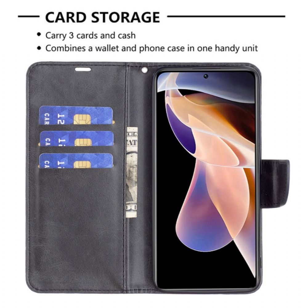 Folio-hoesje voor Xiaomi Redmi Note 11 Pro Plus 5G Gladde Schuine Sluiting