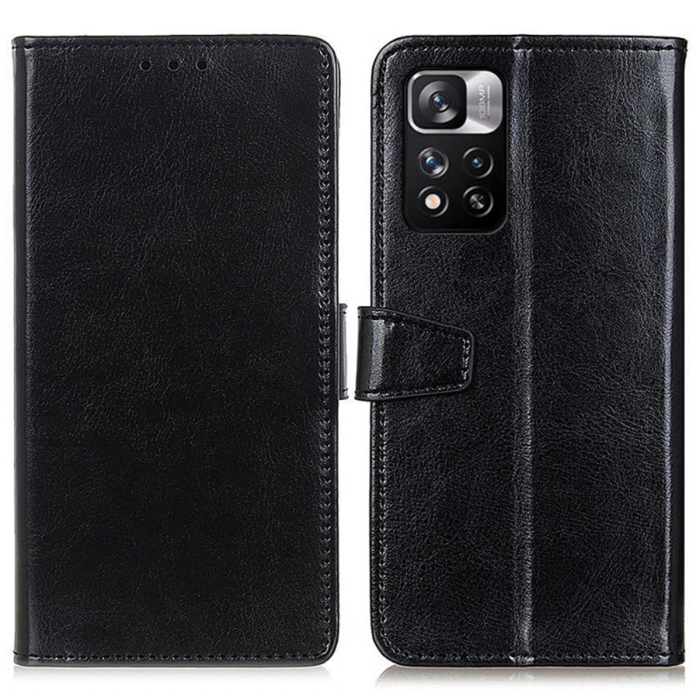 Folio-hoesje voor Xiaomi Redmi Note 11 Pro Plus 5G Glanzend Leereffect