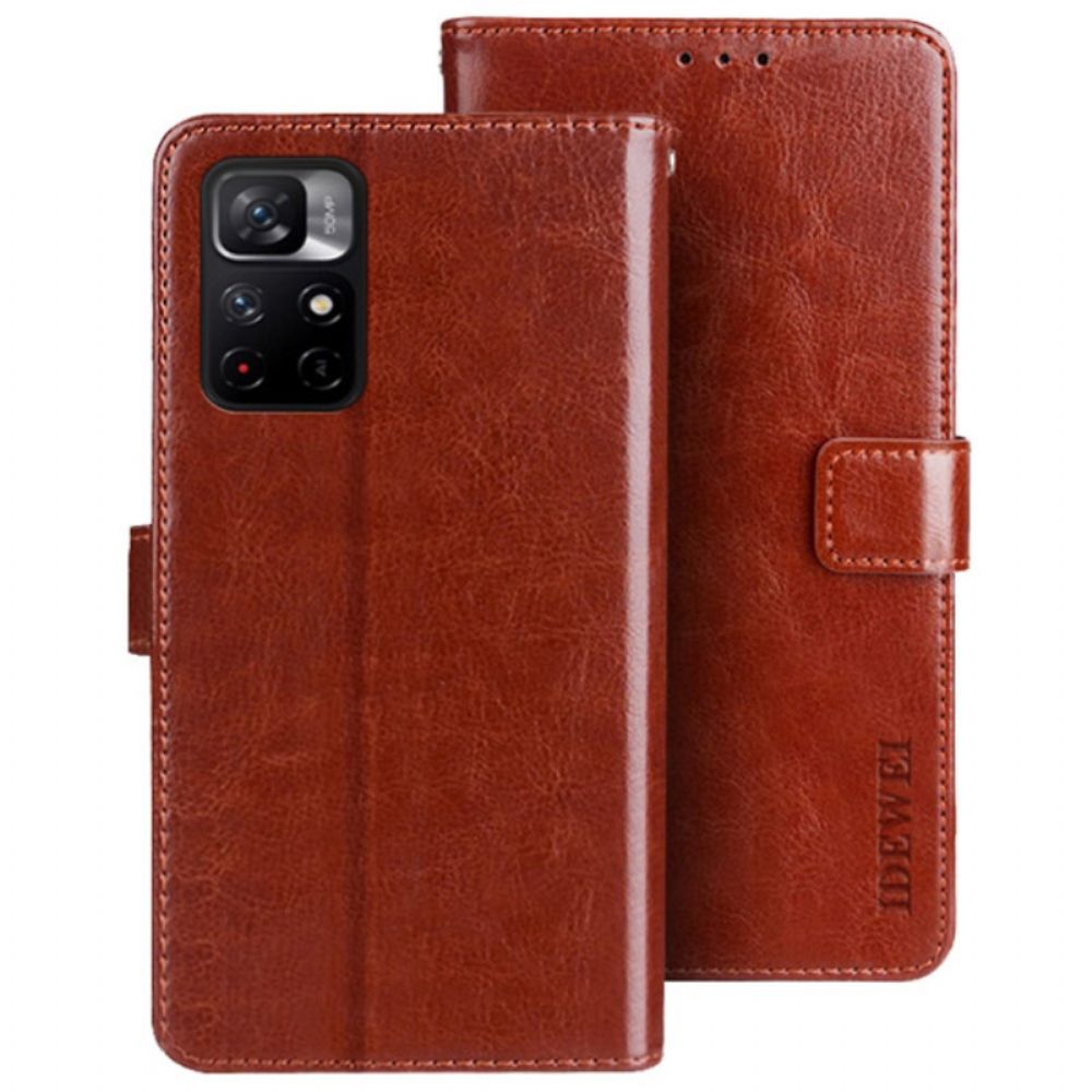 Folio-hoesje voor Xiaomi Redmi Note 11 Pro Plus 5G Imitatieleer Idewei