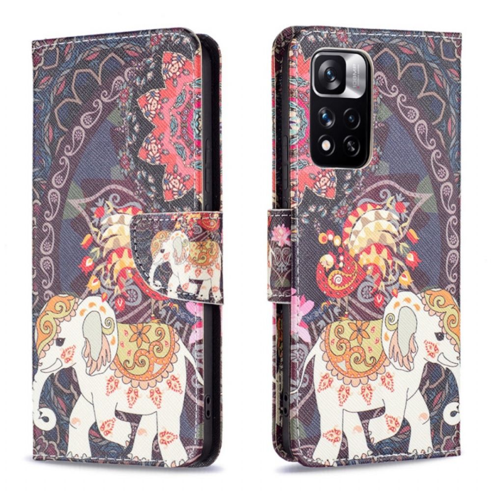 Folio-hoesje voor Xiaomi Redmi Note 11 Pro Plus 5G Indische Olifant