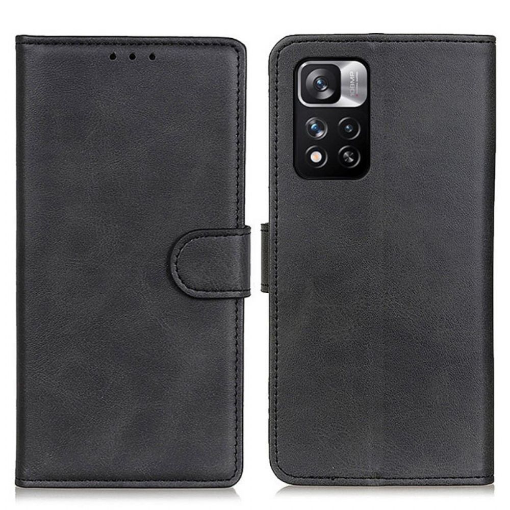 Folio-hoesje voor Xiaomi Redmi Note 11 Pro Plus 5G Mat Leereffect