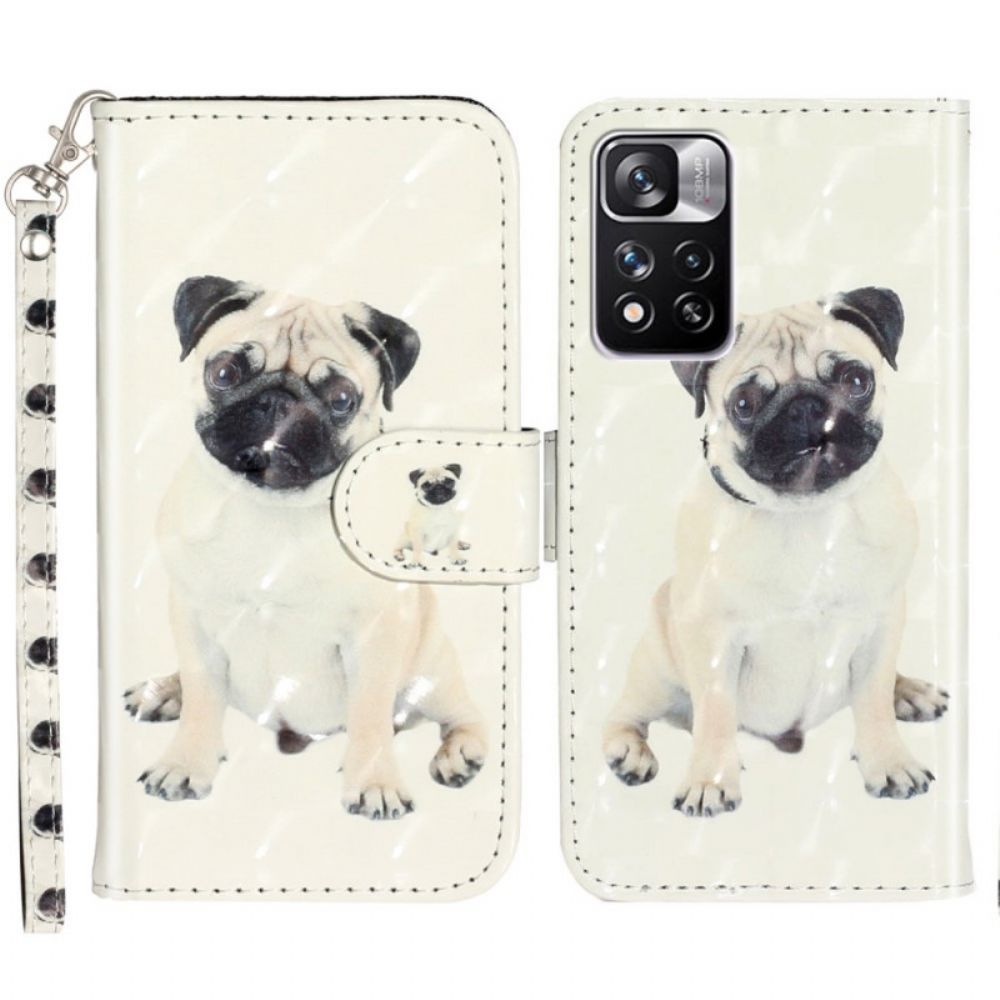 Folio-hoesje voor Xiaomi Redmi Note 11 Pro Plus 5G Met Ketting Thong Hond