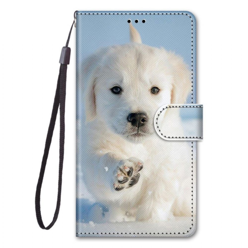 Folio-hoesje voor Xiaomi Redmi Note 11 Pro Plus 5G Met Ketting Thong Hond