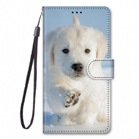 Folio-hoesje voor Xiaomi Redmi Note 11 Pro Plus 5G Met Ketting Thong Hond