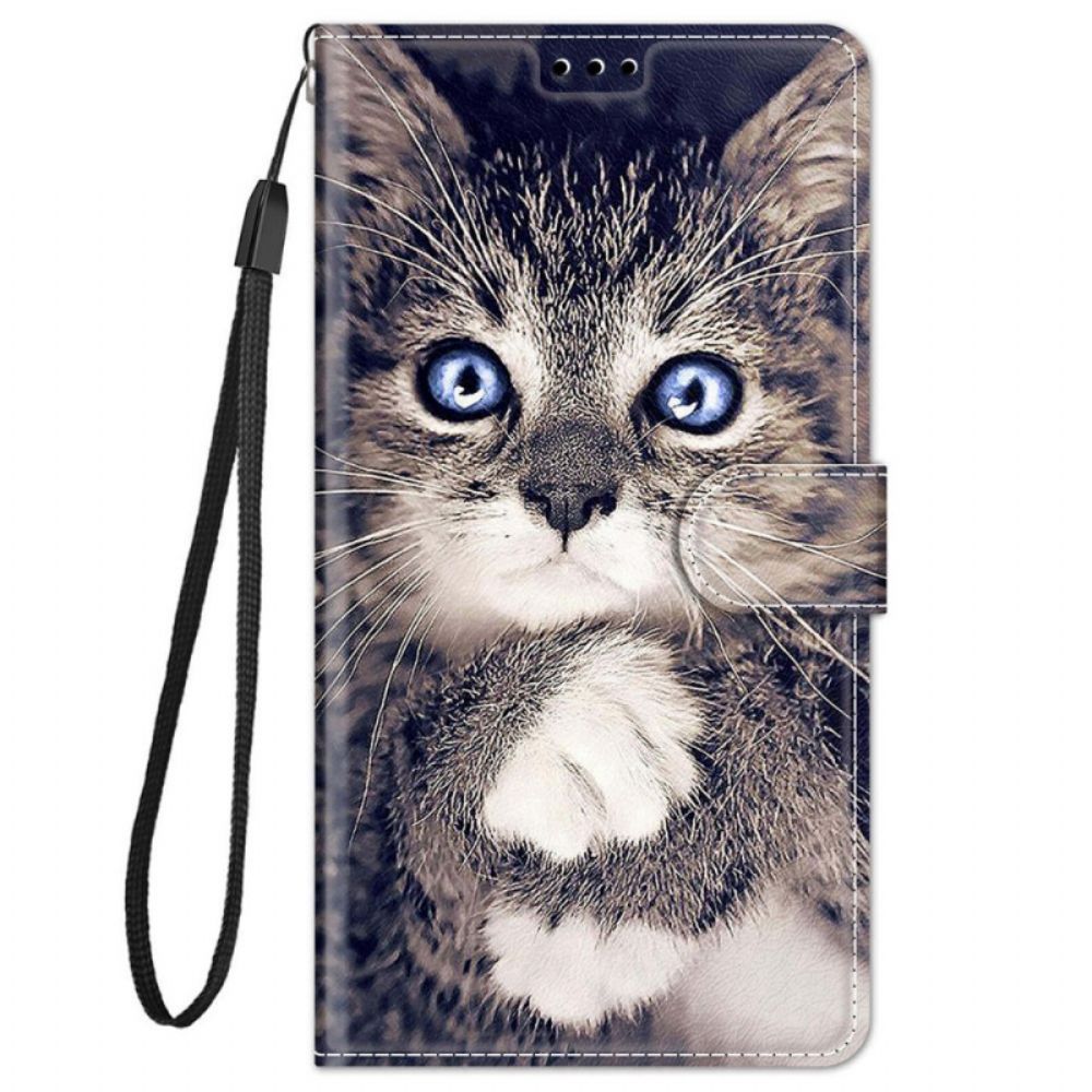 Folio-hoesje voor Xiaomi Redmi Note 11 Pro Plus 5G Met Ketting Thong Kat Fan