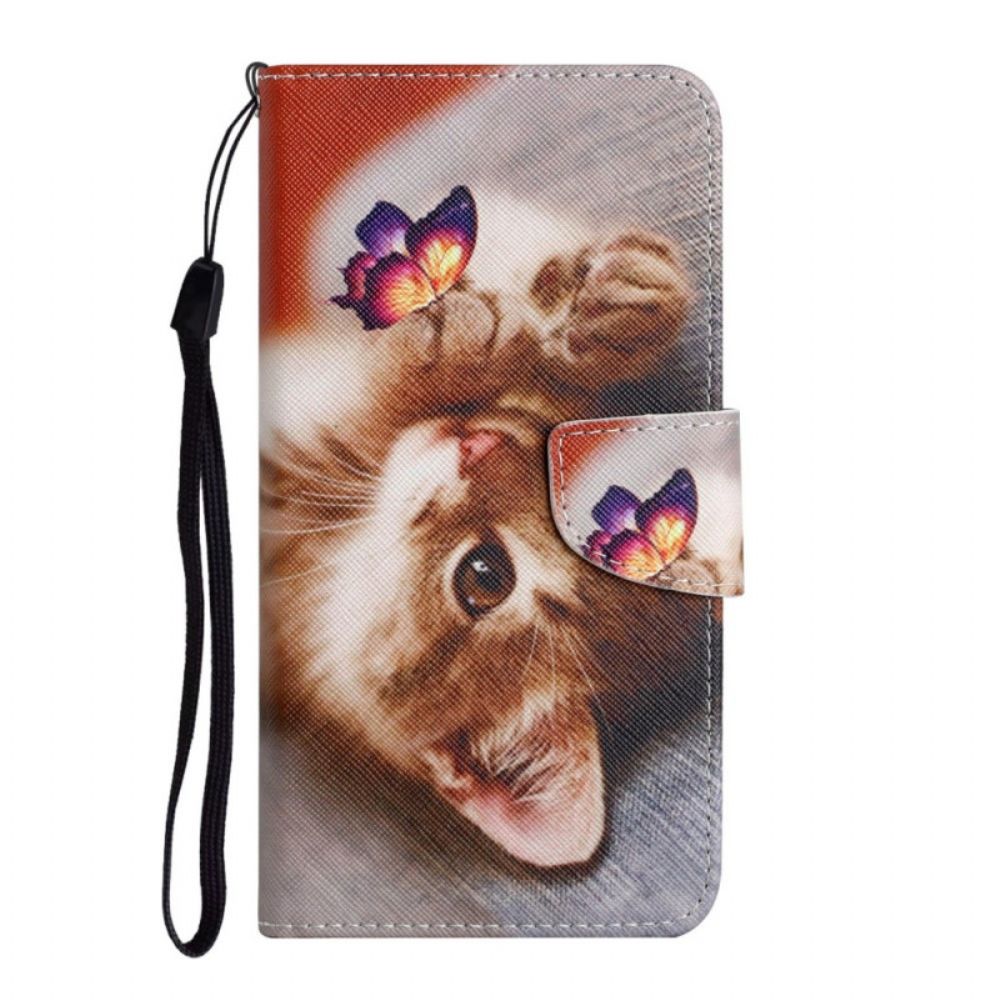 Folio-hoesje voor Xiaomi Redmi Note 11 Pro Plus 5G Mijn Kitten En Vlinder