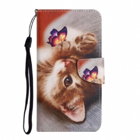 Folio-hoesje voor Xiaomi Redmi Note 11 Pro Plus 5G Mijn Kitten En Vlinder