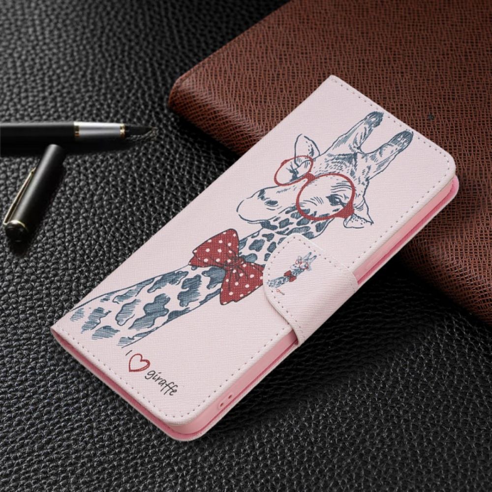 Folio-hoesje voor Xiaomi Redmi Note 11 Pro Plus 5G Nerdy Giraf