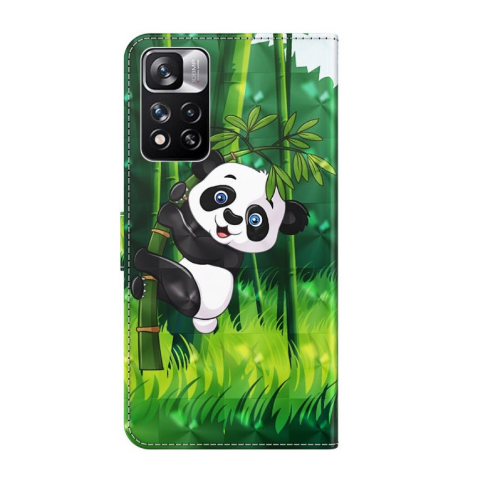 Folio-hoesje voor Xiaomi Redmi Note 11 Pro Plus 5G Panda 3d