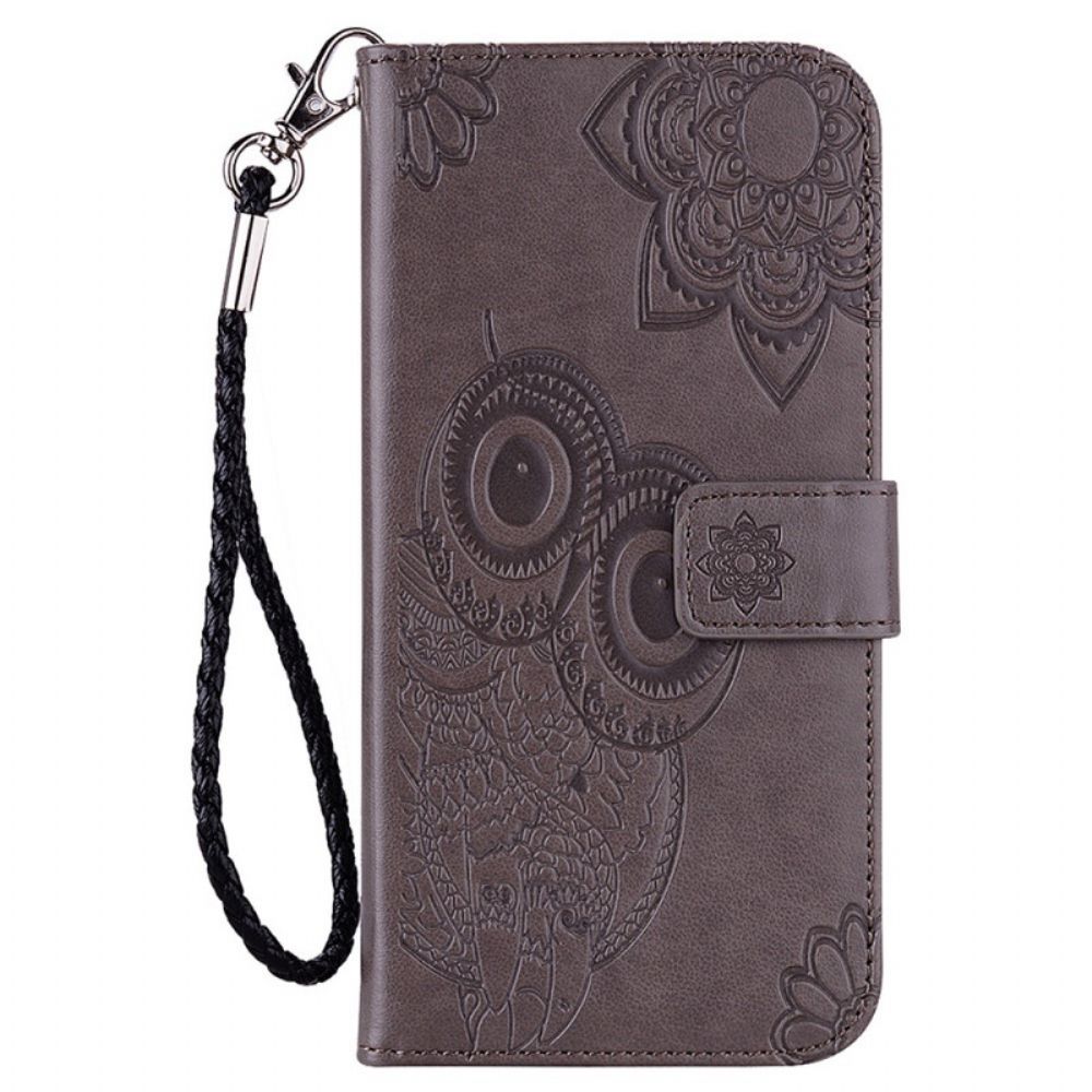 Folio-hoesje voor Xiaomi Redmi Note 11 Pro Plus 5G Uil Mandala