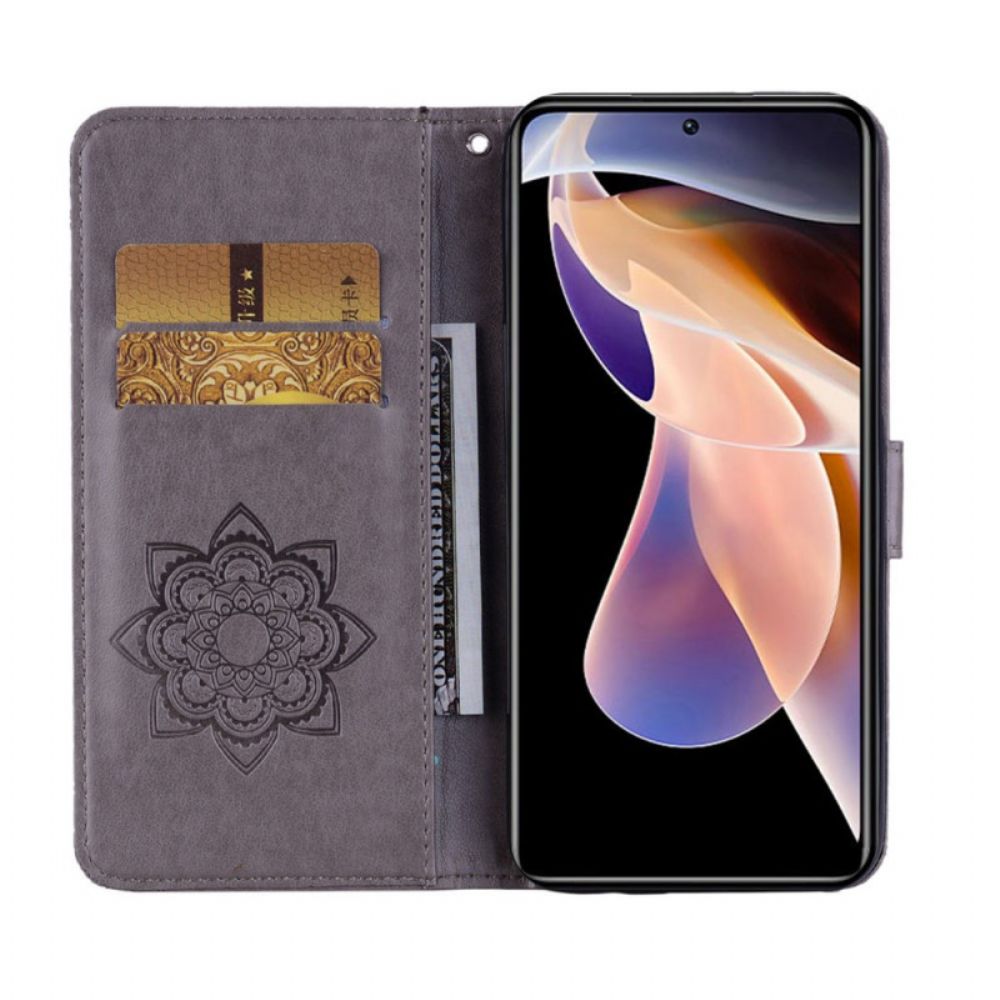 Folio-hoesje voor Xiaomi Redmi Note 11 Pro Plus 5G Uil Mandala