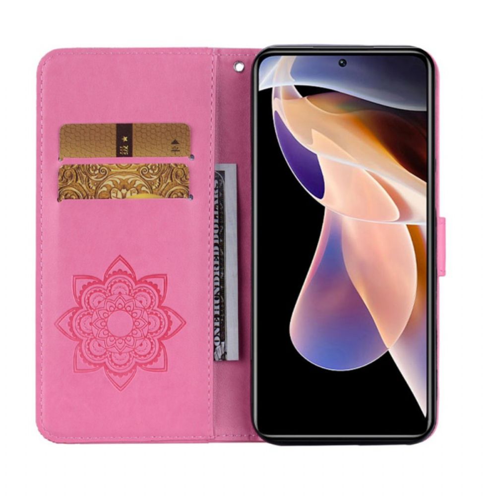 Folio-hoesje voor Xiaomi Redmi Note 11 Pro Plus 5G Uil Mandala En Charm