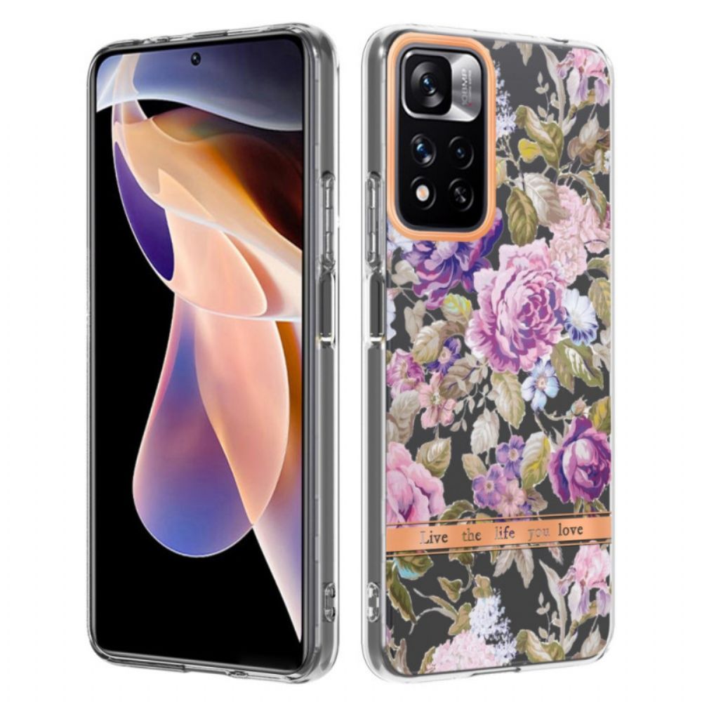 Hoesje voor Xiaomi Redmi Note 11 Pro Plus 5G Bloemen Transparant