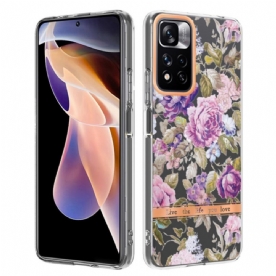 Hoesje voor Xiaomi Redmi Note 11 Pro Plus 5G Bloemen Transparant