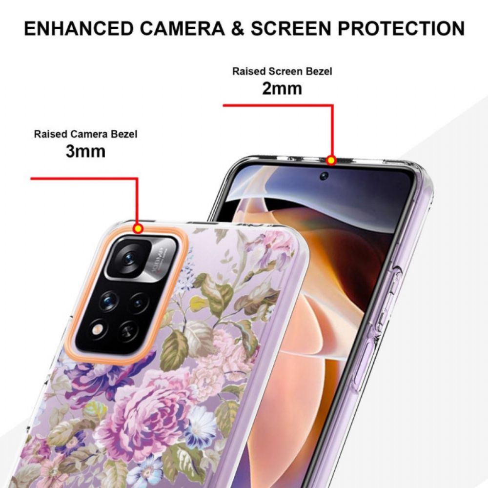 Hoesje voor Xiaomi Redmi Note 11 Pro Plus 5G Bloemen Transparant