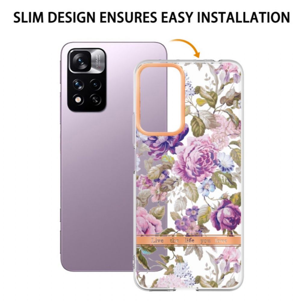 Hoesje voor Xiaomi Redmi Note 11 Pro Plus 5G Bloemen Transparant