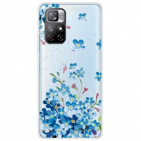 Hoesje voor Xiaomi Redmi Note 11 Pro Plus 5G Boeket Blauwe Bloemen