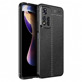 Hoesje voor Xiaomi Redmi Note 11 Pro Plus 5G Dubbele Lijn Litchi Leder Effect