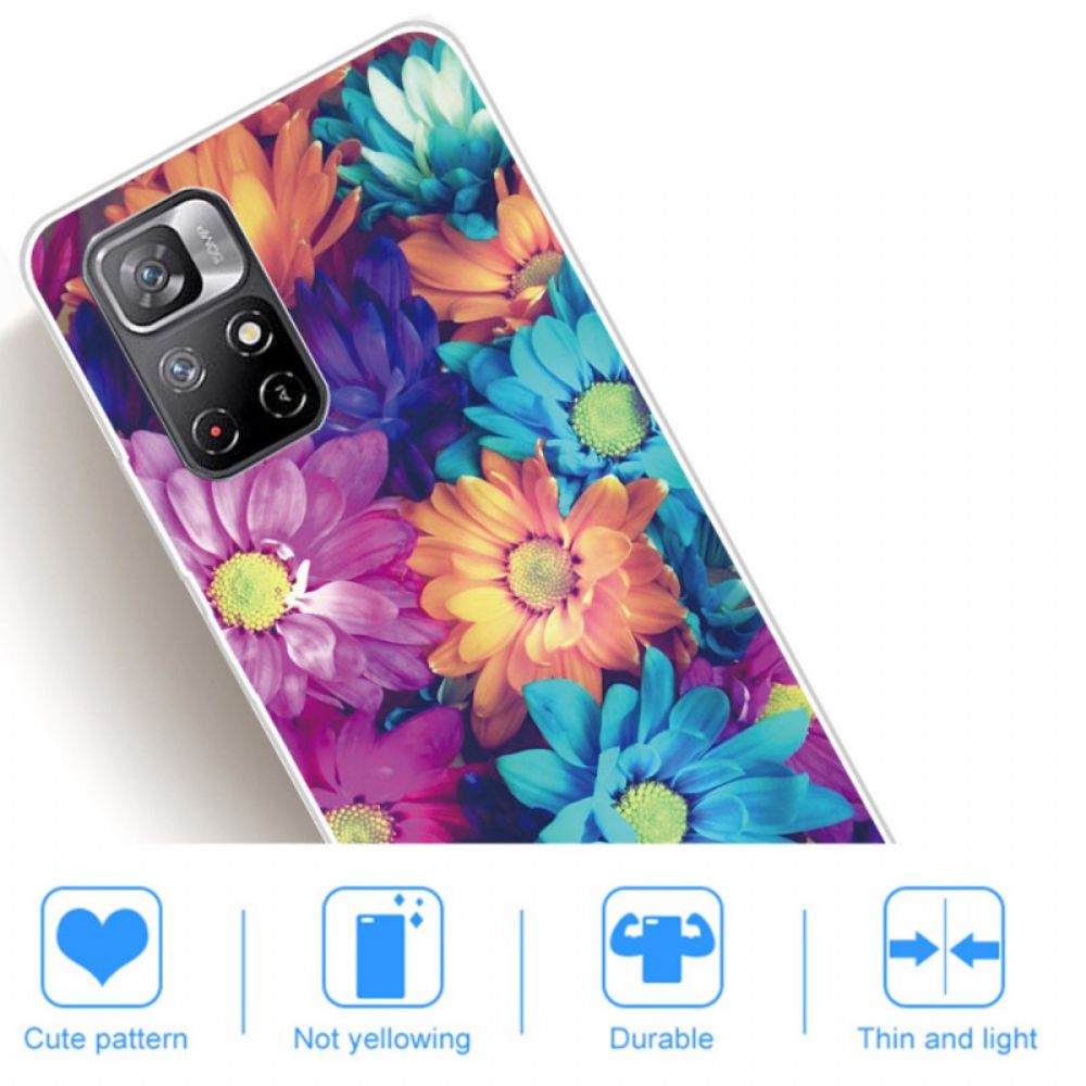 Hoesje voor Xiaomi Redmi Note 11 Pro Plus 5G Flexibele Bloemen