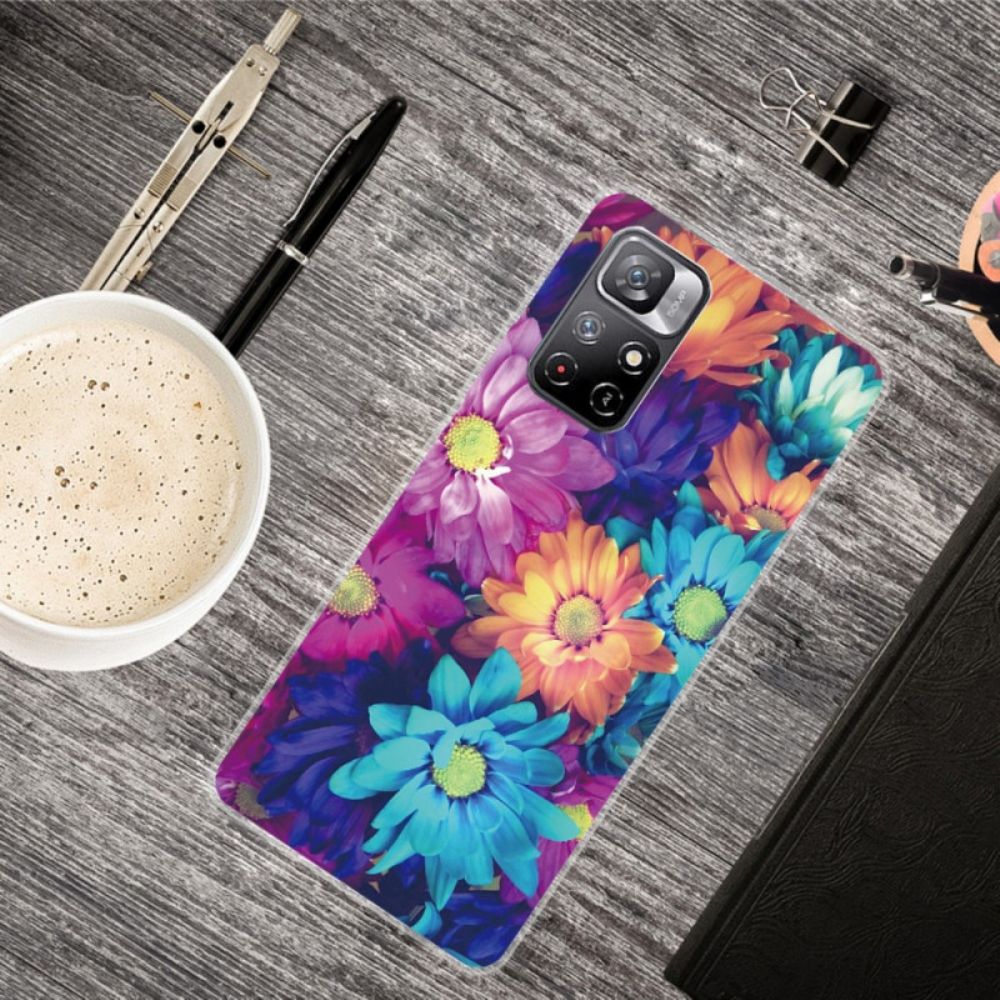 Hoesje voor Xiaomi Redmi Note 11 Pro Plus 5G Flexibele Bloemen