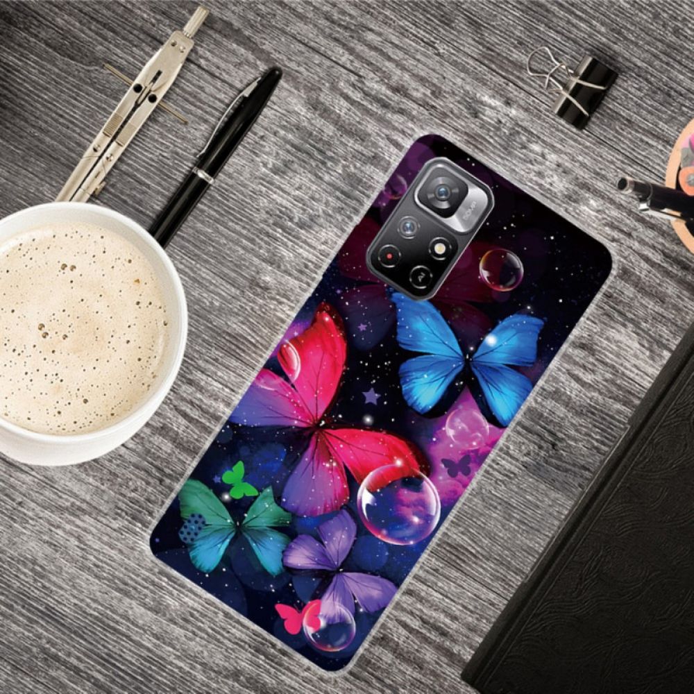 Hoesje voor Xiaomi Redmi Note 11 Pro Plus 5G Flexibele Vlinders