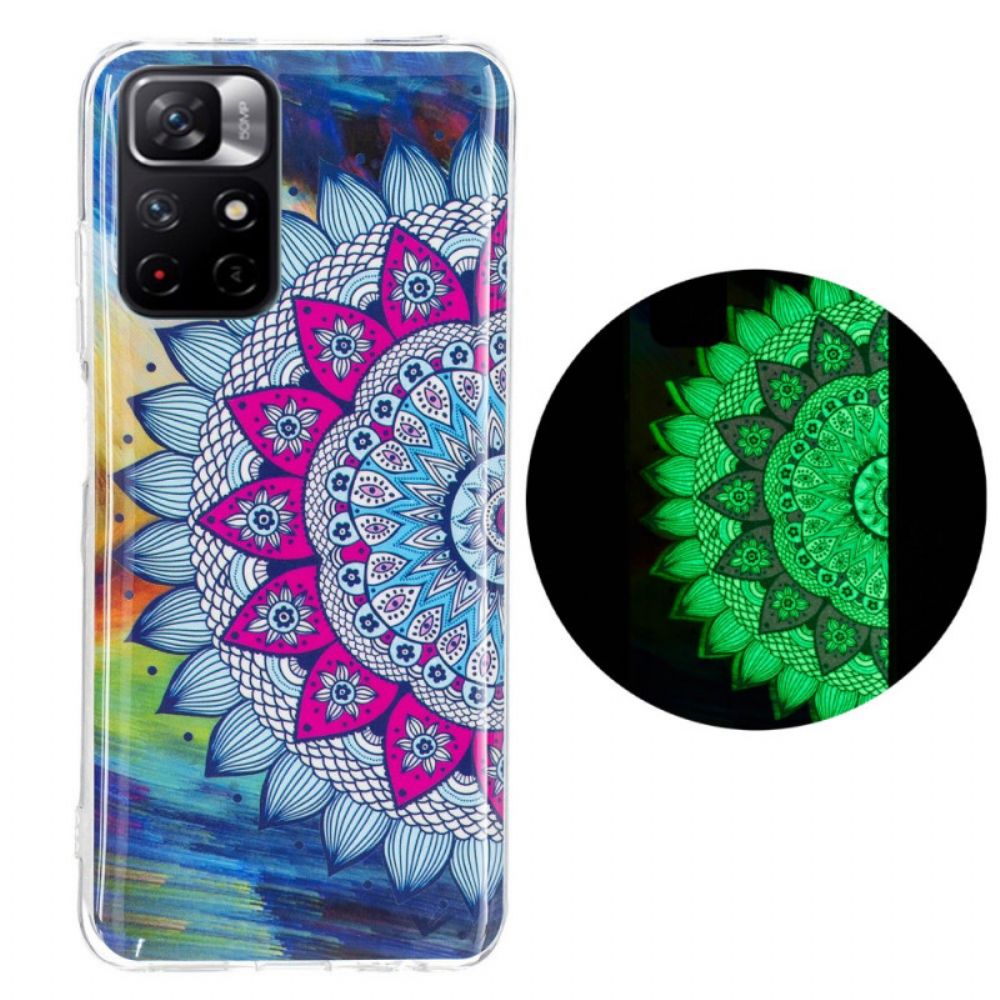 Hoesje voor Xiaomi Redmi Note 11 Pro Plus 5G Fluorescerende Kleurrijke Mandala