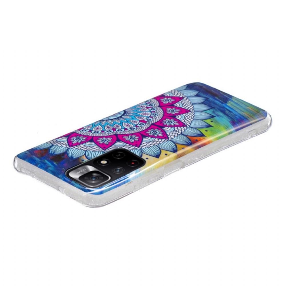 Hoesje voor Xiaomi Redmi Note 11 Pro Plus 5G Fluorescerende Kleurrijke Mandala