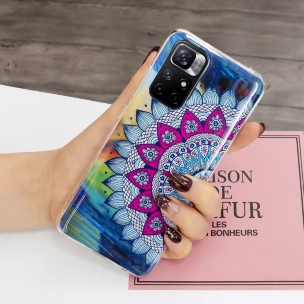 Hoesje voor Xiaomi Redmi Note 11 Pro Plus 5G Fluorescerende Kleurrijke Mandala