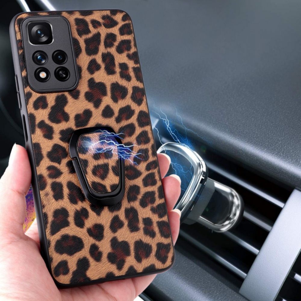 Hoesje voor Xiaomi Redmi Note 11 Pro Plus 5G Luipaardstijl Ringsteun