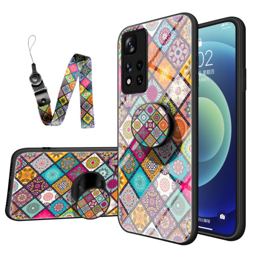 Hoesje voor Xiaomi Redmi Note 11 Pro Plus 5G Magnetische Patchwork Houder