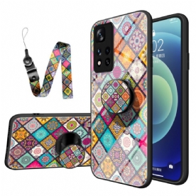 Hoesje voor Xiaomi Redmi Note 11 Pro Plus 5G Magnetische Patchwork Houder