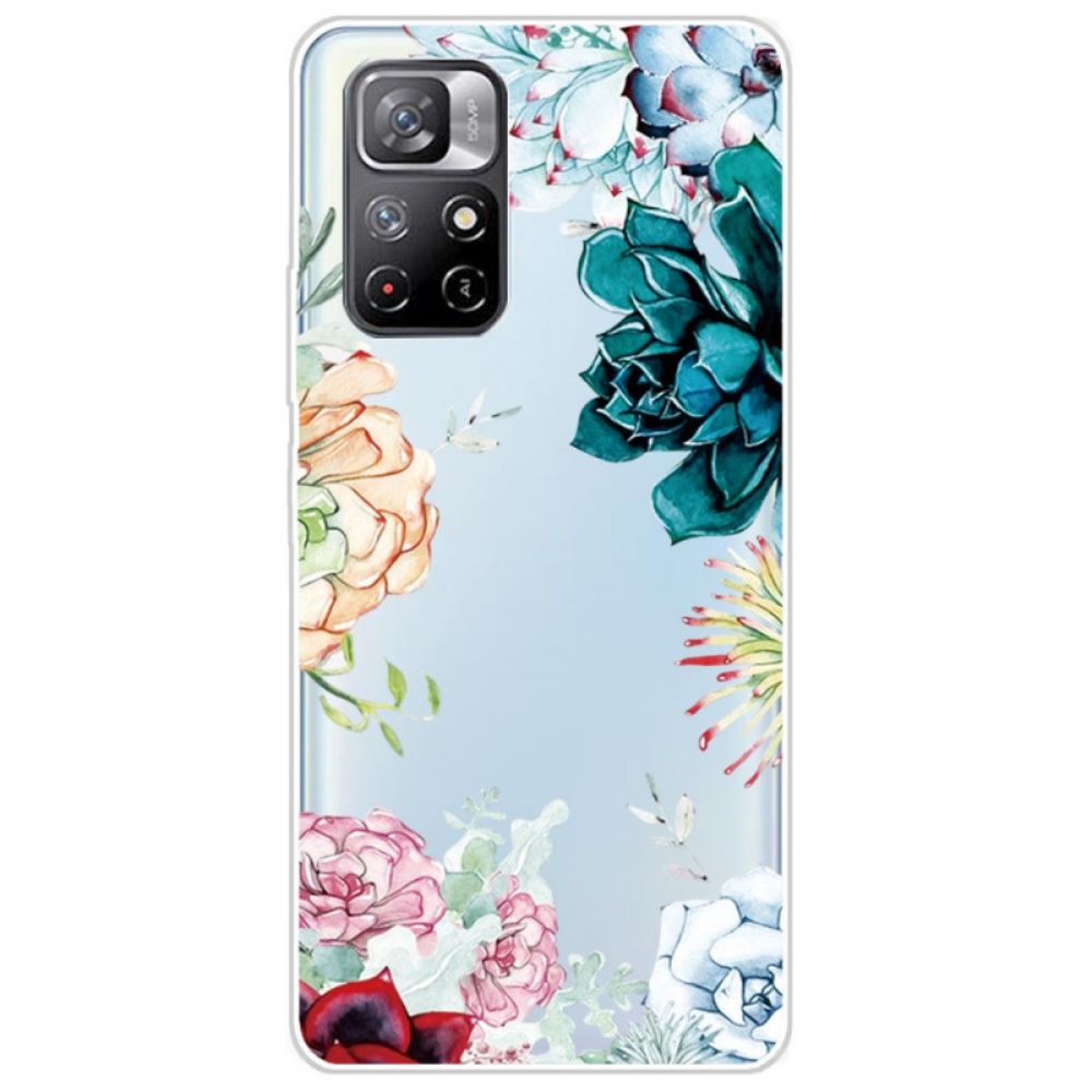 Hoesje voor Xiaomi Redmi Note 11 Pro Plus 5G Naadloze Aquarelbloemen