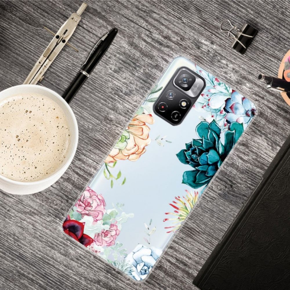 Hoesje voor Xiaomi Redmi Note 11 Pro Plus 5G Naadloze Aquarelbloemen