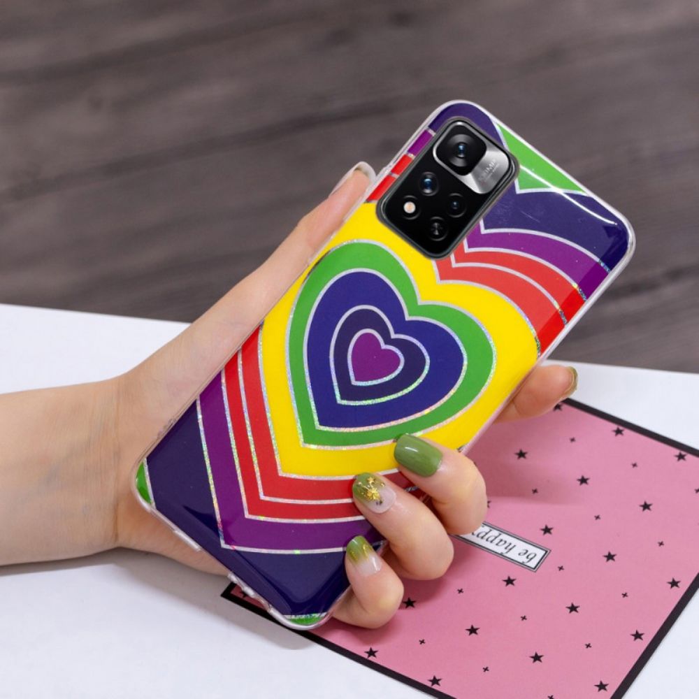 Hoesje voor Xiaomi Redmi Note 11 Pro Plus 5G Psychedelisch Hart