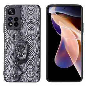 Hoesje voor Xiaomi Redmi Note 11 Pro Plus 5G Ringbeugel In Slangstijl