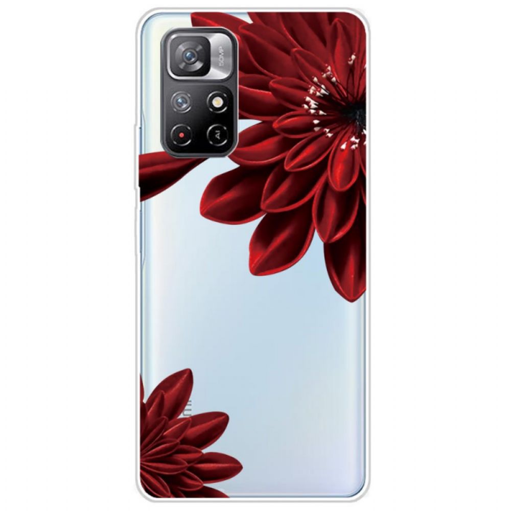 Hoesje voor Xiaomi Redmi Note 11 Pro Plus 5G Rode Bloemen