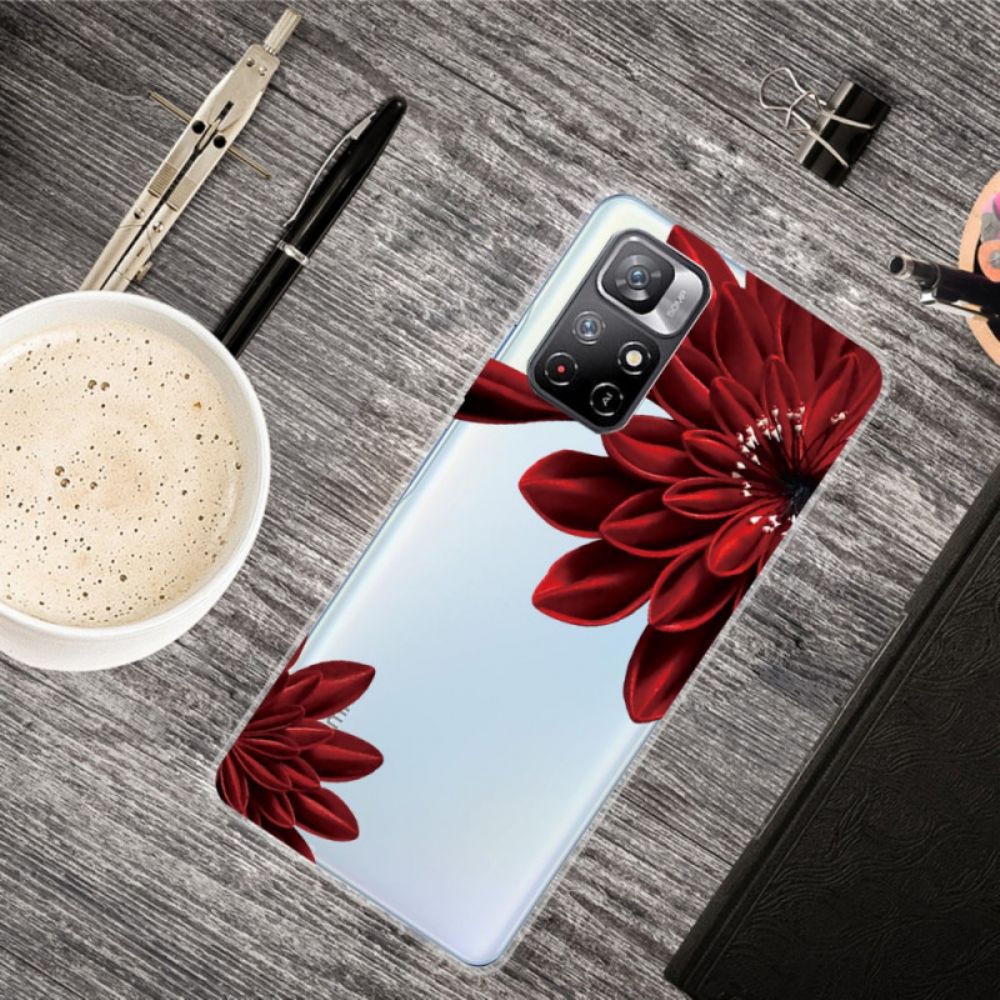 Hoesje voor Xiaomi Redmi Note 11 Pro Plus 5G Rode Bloemen