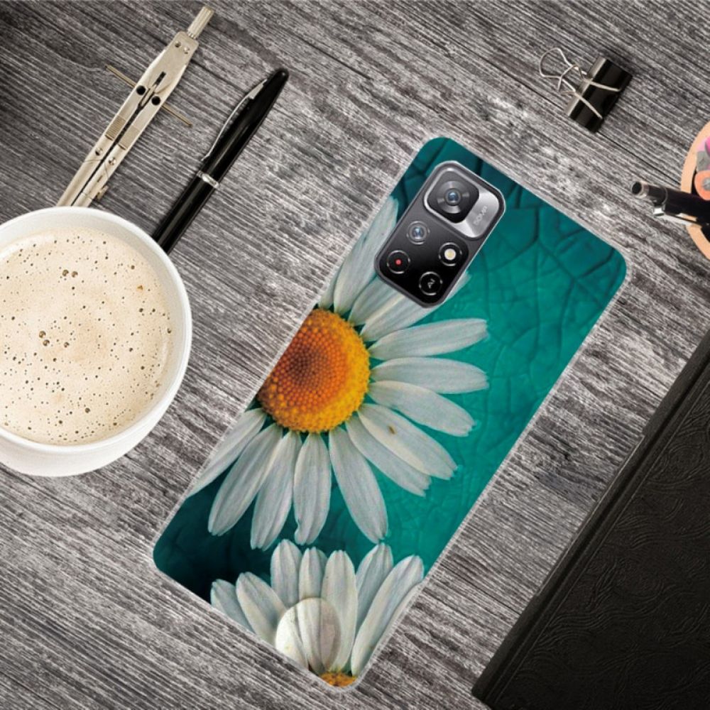 Hoesje voor Xiaomi Redmi Note 11 Pro Plus 5G Silicone Daisy