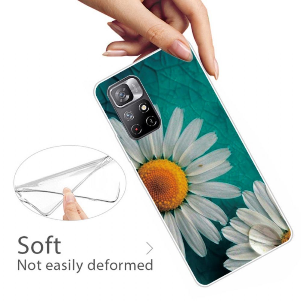 Hoesje voor Xiaomi Redmi Note 11 Pro Plus 5G Silicone Daisy