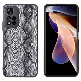 Hoesje voor Xiaomi Redmi Note 11 Pro Plus 5G Slangenhuideffect