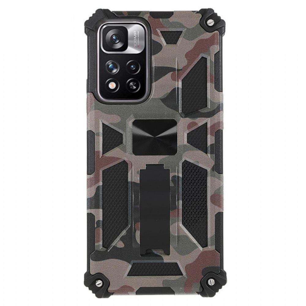 Hoesje voor Xiaomi Redmi Note 11 Pro Plus 5G Verwijderbare Ondersteuning Camouflage