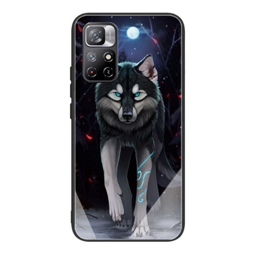 Hoesje voor Xiaomi Redmi Note 11 Pro Plus 5G Wolf Gehard Glas